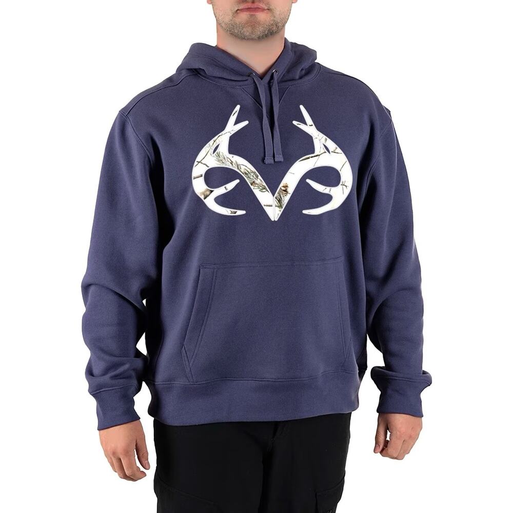 Realtree NWT Men's XL Graphic Hoodie with Long Sleeves Night Shadow Blue